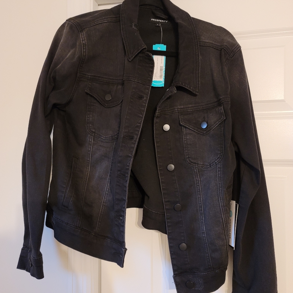 NWT Black Jean jacket